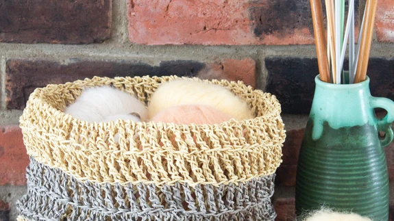 Mõnus sisustuskorv paberlõngast